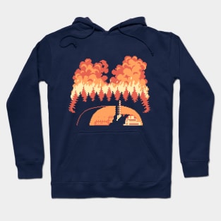 Chernobyl Forest Wildfire Retro Style Hoodie